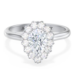 Classic Diamond Halo Engagement Ring