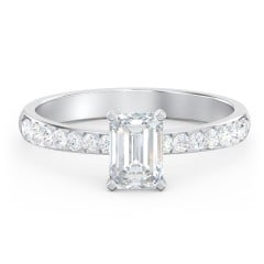 Engagement Ring with Graduated Side Stones