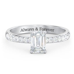 Engagement Ring with Graduated Side Stones