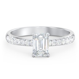 Engagement Ring with Graduated Side Stones