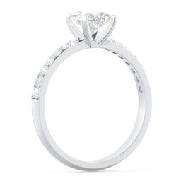 Engagement Ring with Graduated Side Stones