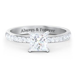 Engagement Ring with Graduated Side Stones