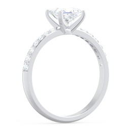 Engagement Ring with Graduated Side Stones