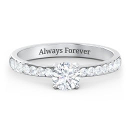 Engagement Ring with Graduated Side Stones