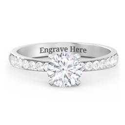 Engagement Ring with Graduated Side Stones