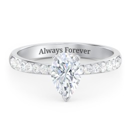 Engagement Ring with Graduated Side Stones