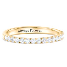 Micro-Pavé Half Eternity Diamond Band