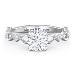 Modern Diamond Twisted Band Ring with Accents