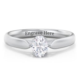 Classic Solitaire Engagement Ring with Cathedral Setting