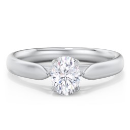 Classic Solitaire Engagement Ring with Cathedral Setting