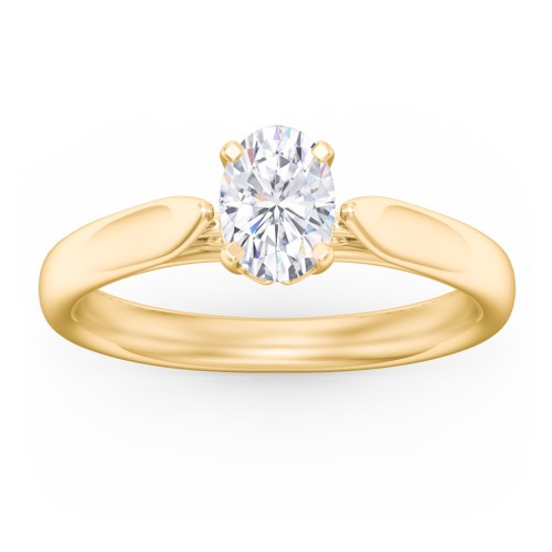 Classic Solitaire Engagement Ring with Cathedral Setting