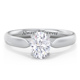 Classic Solitaire Engagement Ring with Cathedral Setting