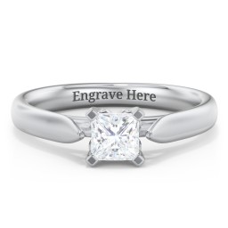 Classic Solitaire Engagement Ring with Cathedral Setting