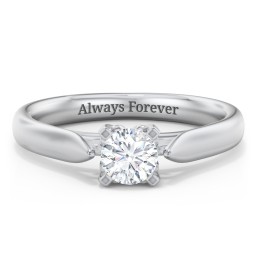 Classic Solitaire Engagement Ring with Cathedral Setting