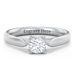 Classic Solitaire Engagement Ring with Cathedral Setting