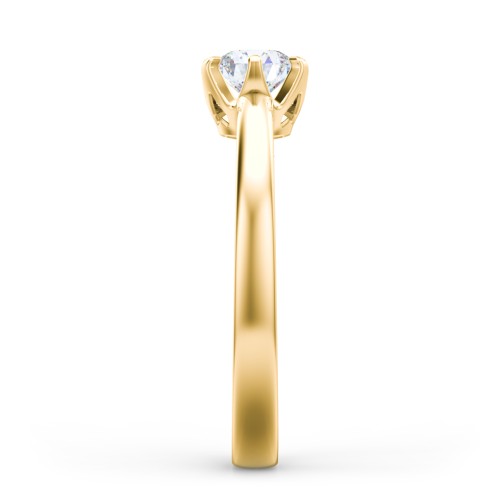 Classic 6-Prong Solitaire Diamond Engagement Ring – 10K Yellow Gold