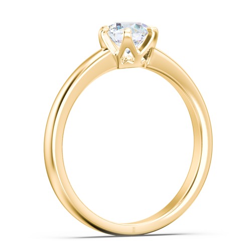 Classic 6-Prong Solitaire Diamond Engagement Ring – 10K Yellow Gold