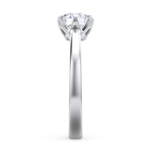Classic 6-Prong Solitaire Diamond Engagement Ring – 14K White Gold