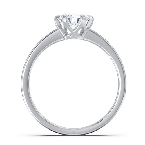 Classic 6-Prong Solitaire Diamond Engagement Ring – 14K White Gold