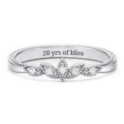 Vintage Leaf and Vine Band with Milgrain