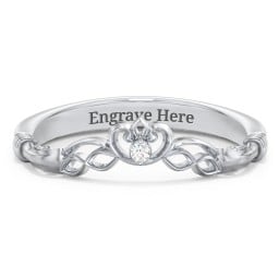 Vintage Contour Band with Filigree and Infinity Designs