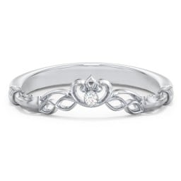 Vintage Contour Band with Filigree and Infinity Designs