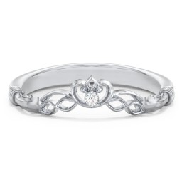 Vintage Contour Band with Filigree and Infinity Designs