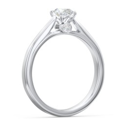 Classic Solitaire Engagement Ring with Peek-a-Boo Accent Diamond