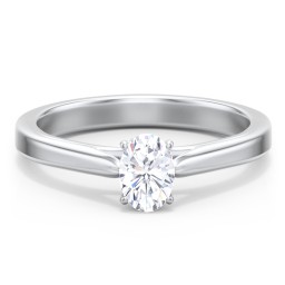 Classic Solitaire Engagement Ring with Peek-a-Boo Accent Diamond