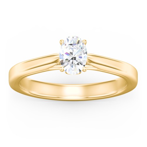 Classic Solitaire Engagement Ring with Peek-a-Boo Accent Diamond