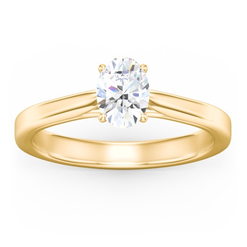 Classic Solitaire Engagement Ring with Peek-a-Boo Accent Diamond