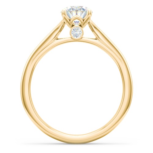 Classic Solitaire Engagement Ring with Peek-a-Boo Accent Diamond