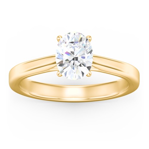 Classic Solitaire Engagement Ring with Peek-a-Boo Accent Diamond