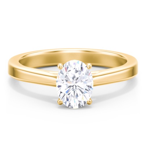 Classic Solitaire Engagement Ring with Peek-a-Boo Accent Diamond