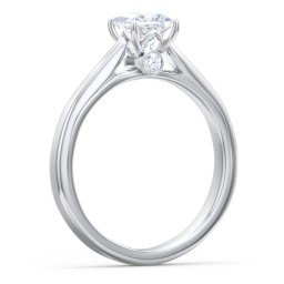 Classic Solitaire Engagement Ring with Peek-a-Boo Accent Diamond
