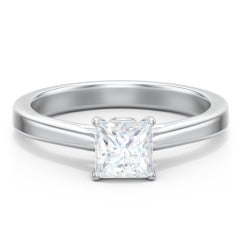 Classic Solitaire Engagement Ring with Peek-a-Boo Accent Diamond