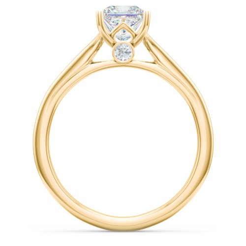 Classic Solitaire Engagement Ring with Peek-a-Boo Accent Diamond