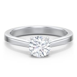Classic Solitaire Engagement Ring with Peek-a-Boo Accent Diamond