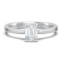 Classic Solitaire Engagement Ring with White Gold Setting