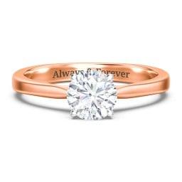 Classic Solitaire Engagement Ring with White Gold Setting