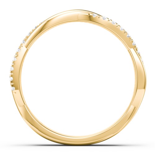 Twisted Infinity Band with Accents