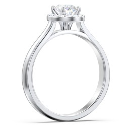 Classic Halo Solitaire Diamond Engagement Ring