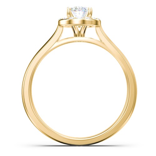 Classic Halo Solitaire Diamond Engagement Ring