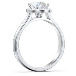 Classic Halo Solitaire Diamond Engagement Ring