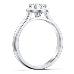 Classic Halo Solitaire Diamond Engagement Ring