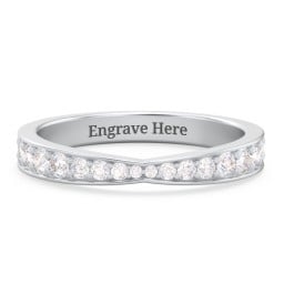 Tapered Half Eternity Diamond Band