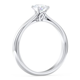 Solitaire Diamond Engagement Ring with Personalised Initials