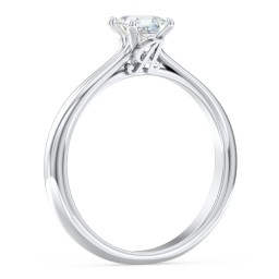 Solitaire Diamond Engagement Ring with Personalised Initials