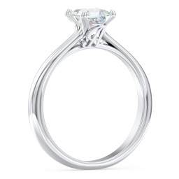 Solitaire Diamond Engagement Ring with Personalised Initials
