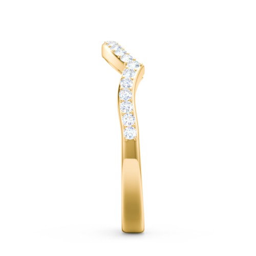 Arched Diamond Accent Wedding Band